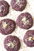 White Chocolate Ube Coconut Cookie